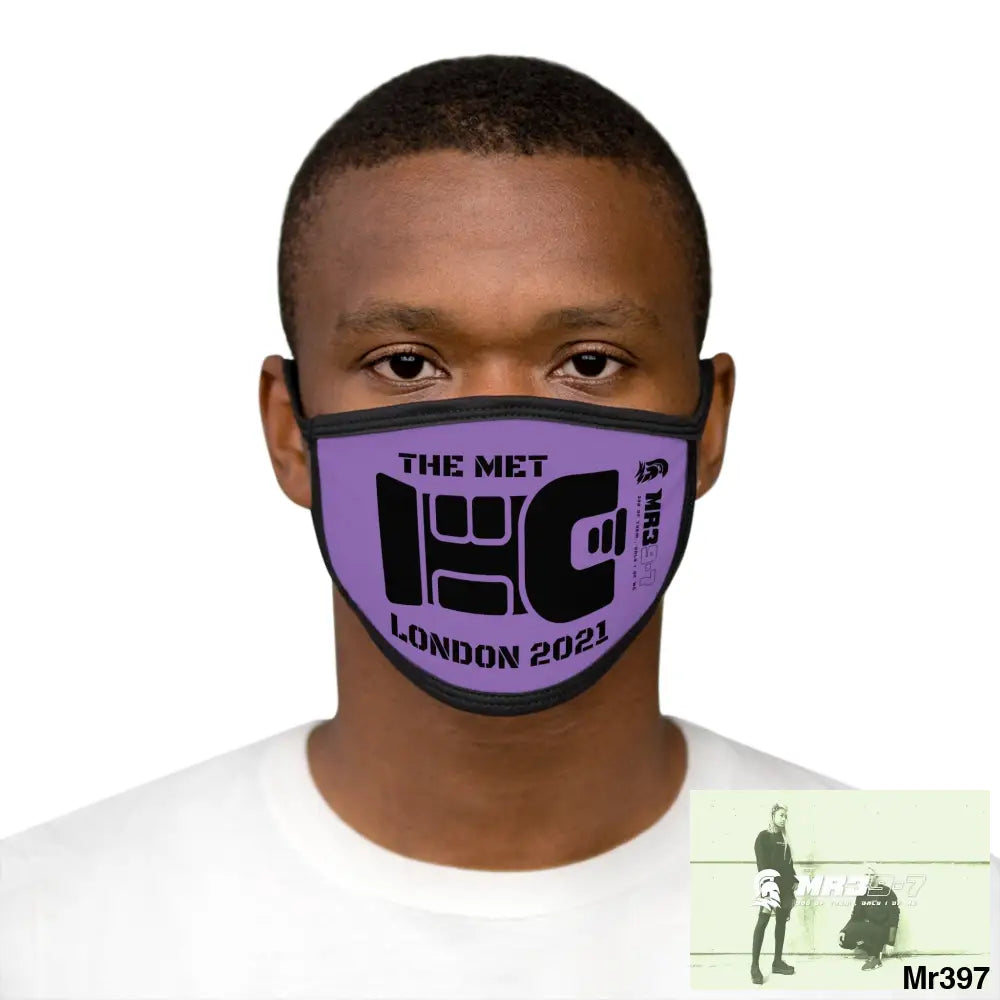 MR39 tasered by the Met 2021 Mixed-Fabric Face Mask One size Accessories