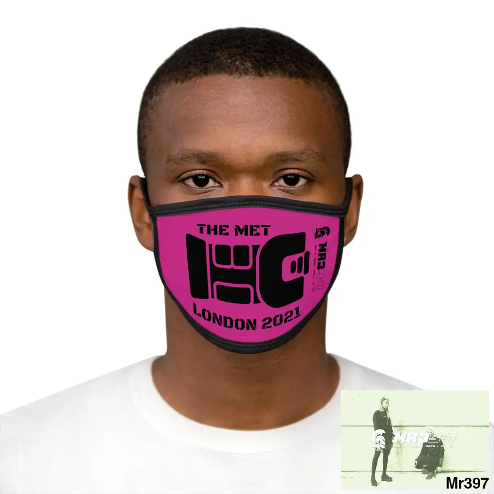 MR39 tasered by the Met 2021 Mixed-Fabric Face Mask One size Accessories