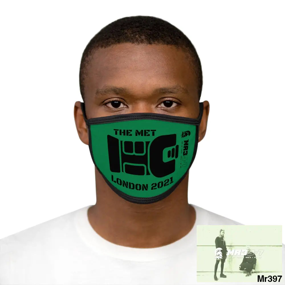 MR39 tasered by the Met 2021 Mixed-Fabric Face Mask One size Accessories