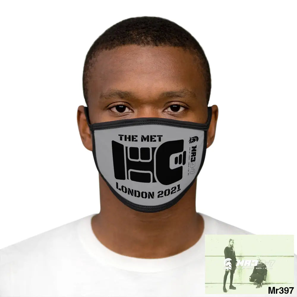 MR39 tasered by the met 2021 Mixed-Fabric Face Mask One size Accessories