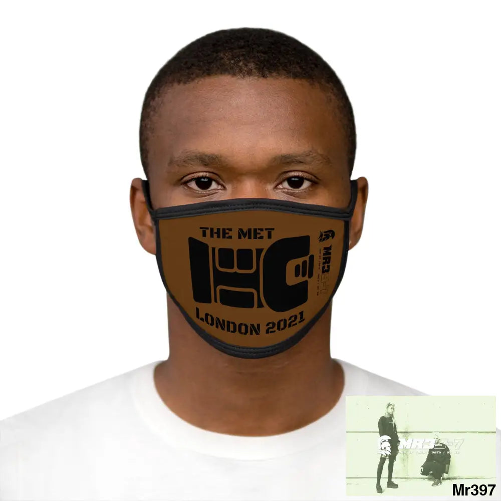 MR39 tasered by the Met 2021 Mixed-Fabric Face Mask One size Accessories