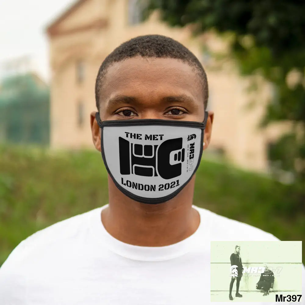 MR39 tasered by the met 2021 Mixed-Fabric Face Mask One size Accessories