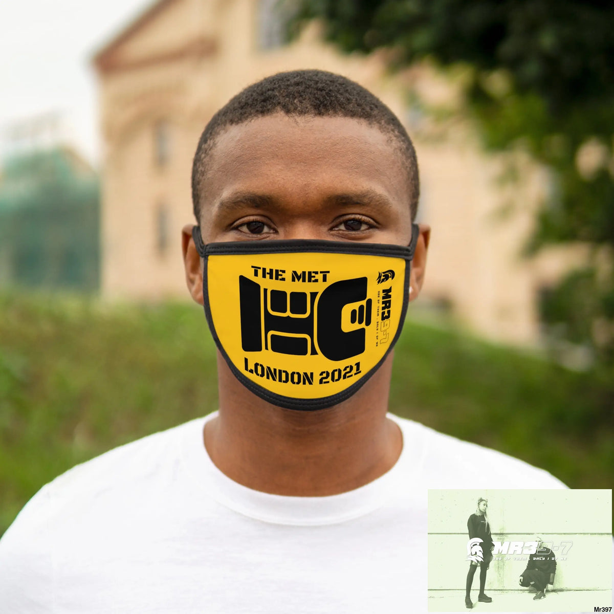 MR39 tasered by the met 2021 Mixed-Fabric Face Mask One size Accessories