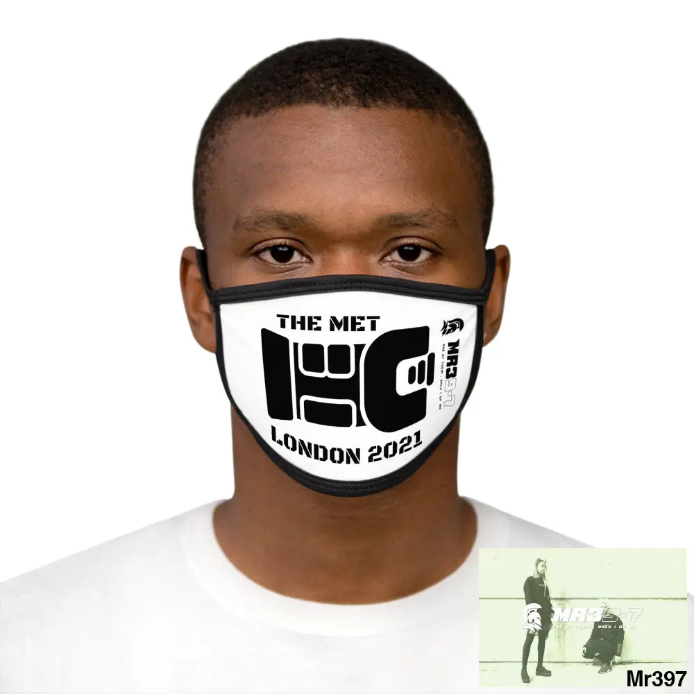 MR39 tasered by the met 2021 Mixed-Fabric Face Mask One size Accessories