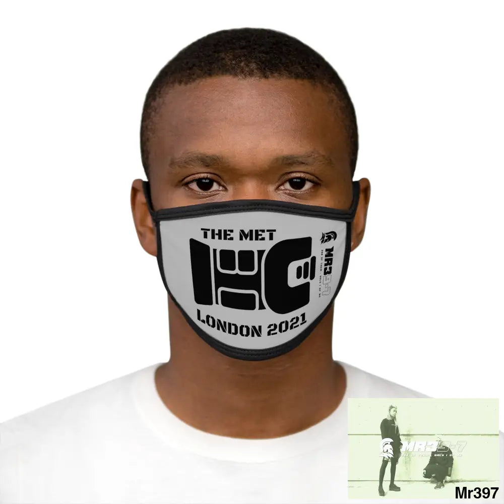 MR39 tasered by the met 2021 Mixed-Fabric Face Mask One size Accessories
