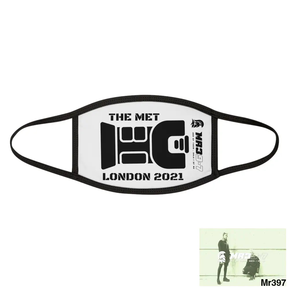 MR39 tasered by the met 2021 Mixed-Fabric Face Mask One size Accessories