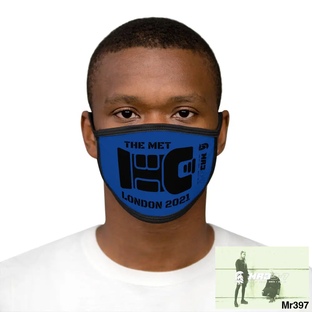 MR39 tasered by the Met 2021 Mixed-Fabric Face Mask One size Accessories