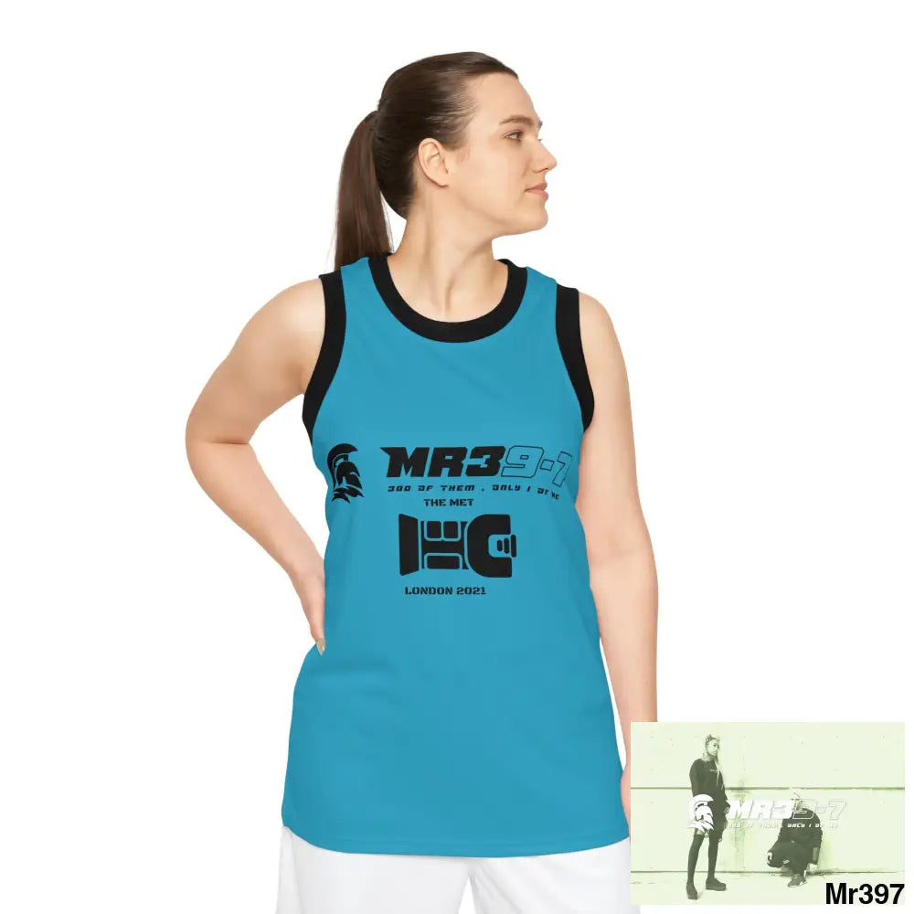 MR39 Tasered by the Met London 2021 Unisex Basketball Jersey (AOP) XS / Black rib All Over Prints