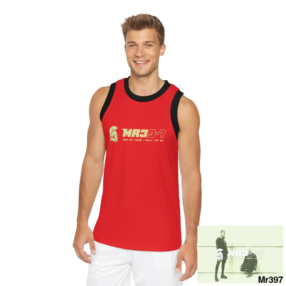 Mr39 Unisex Basketball Jersey (AOP) XS / Black rib All Over Prints