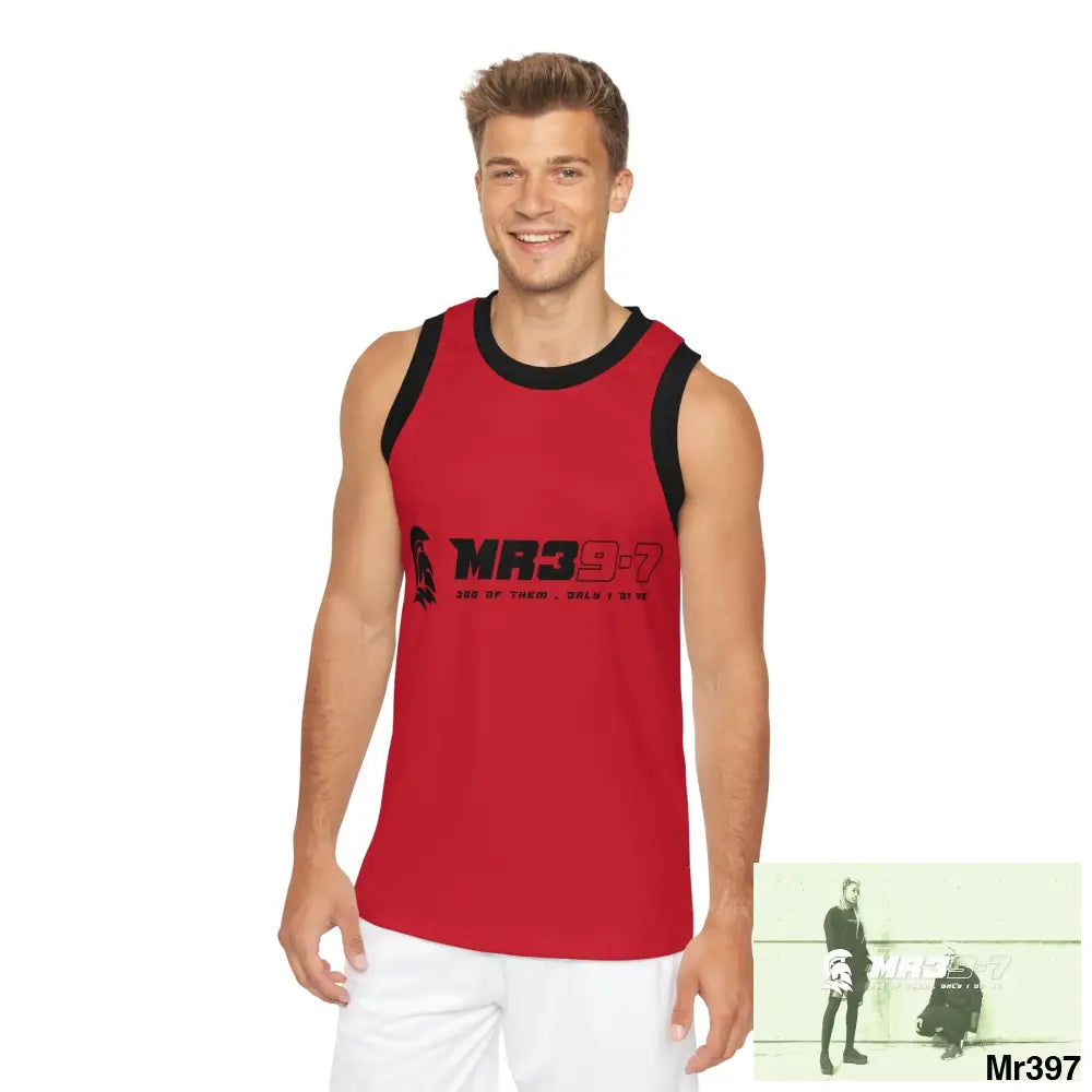 Mr39 Unisex Basketball Jersey (AOP) XS / Black rib All Over Prints