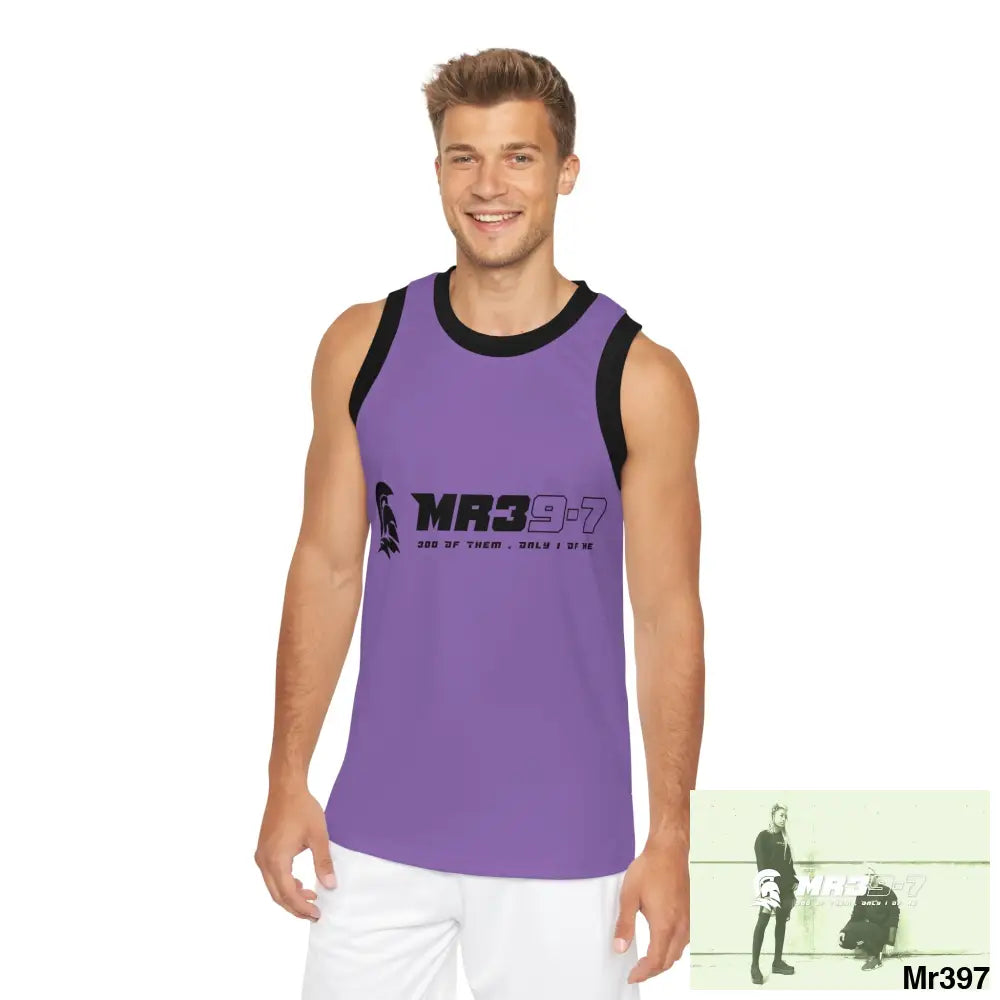 Mr39 Unisex Basketball Jersey (AOP) XS / Black rib All Over Prints