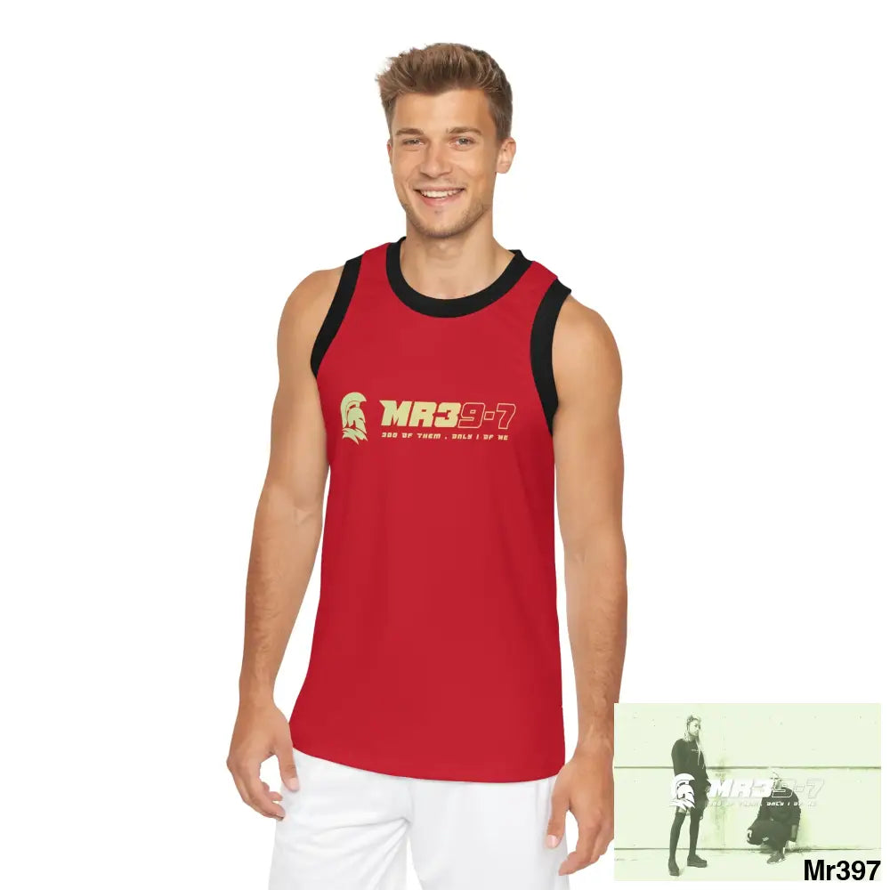 Mr39 Unisex Basketball Jersey (AOP) XS / Black rib All Over Prints