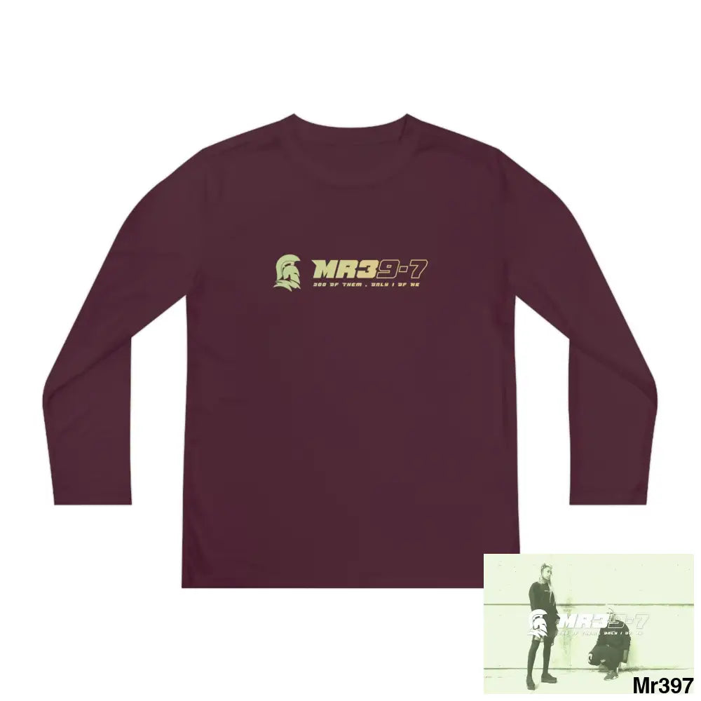MR39 Youth Long Sleeve Competitor Tee Maroon / S Kids clothes