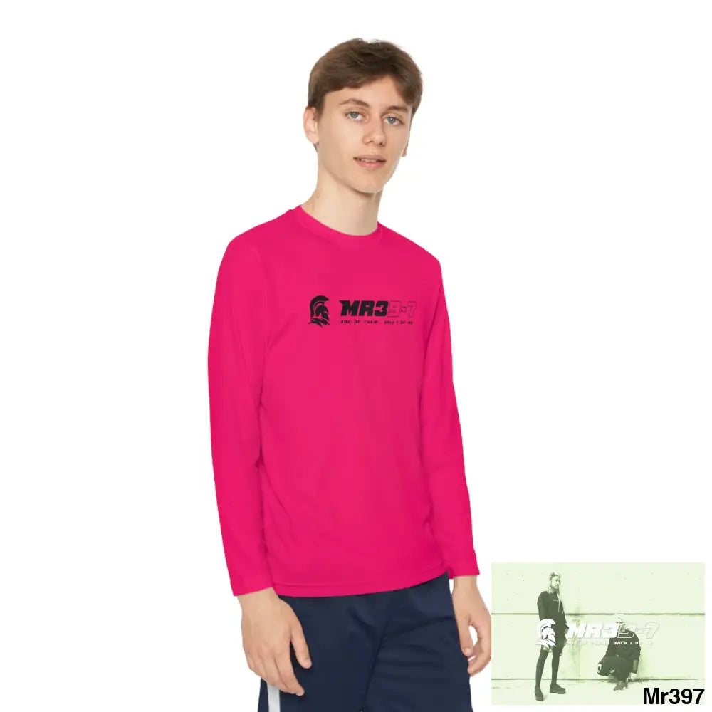 MR39 Youth Long Sleeve Competitor Tee Pink Raspberry / S Kids clothes