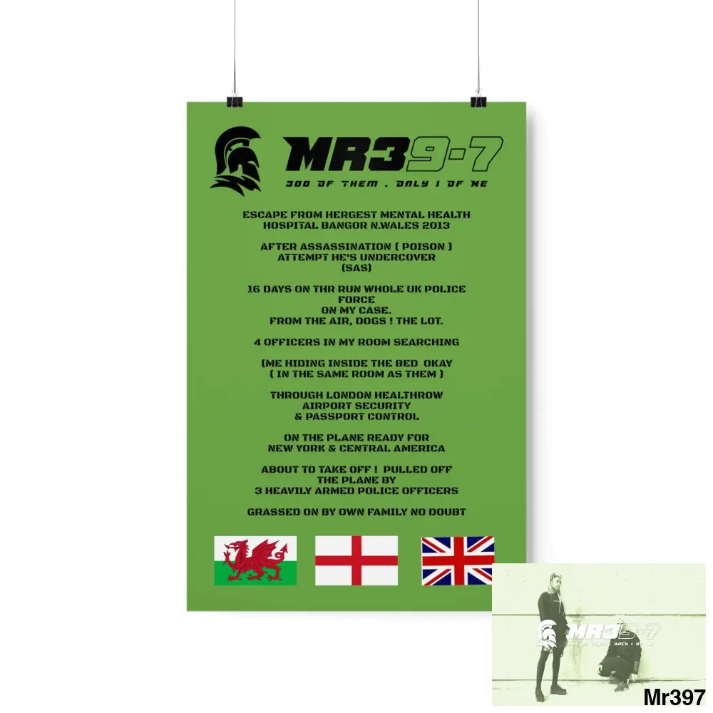 MR39’s Escape from Hergest MH Hospital 2013 Matte Vertical Posters 12″ x 18″ / Matte Poster