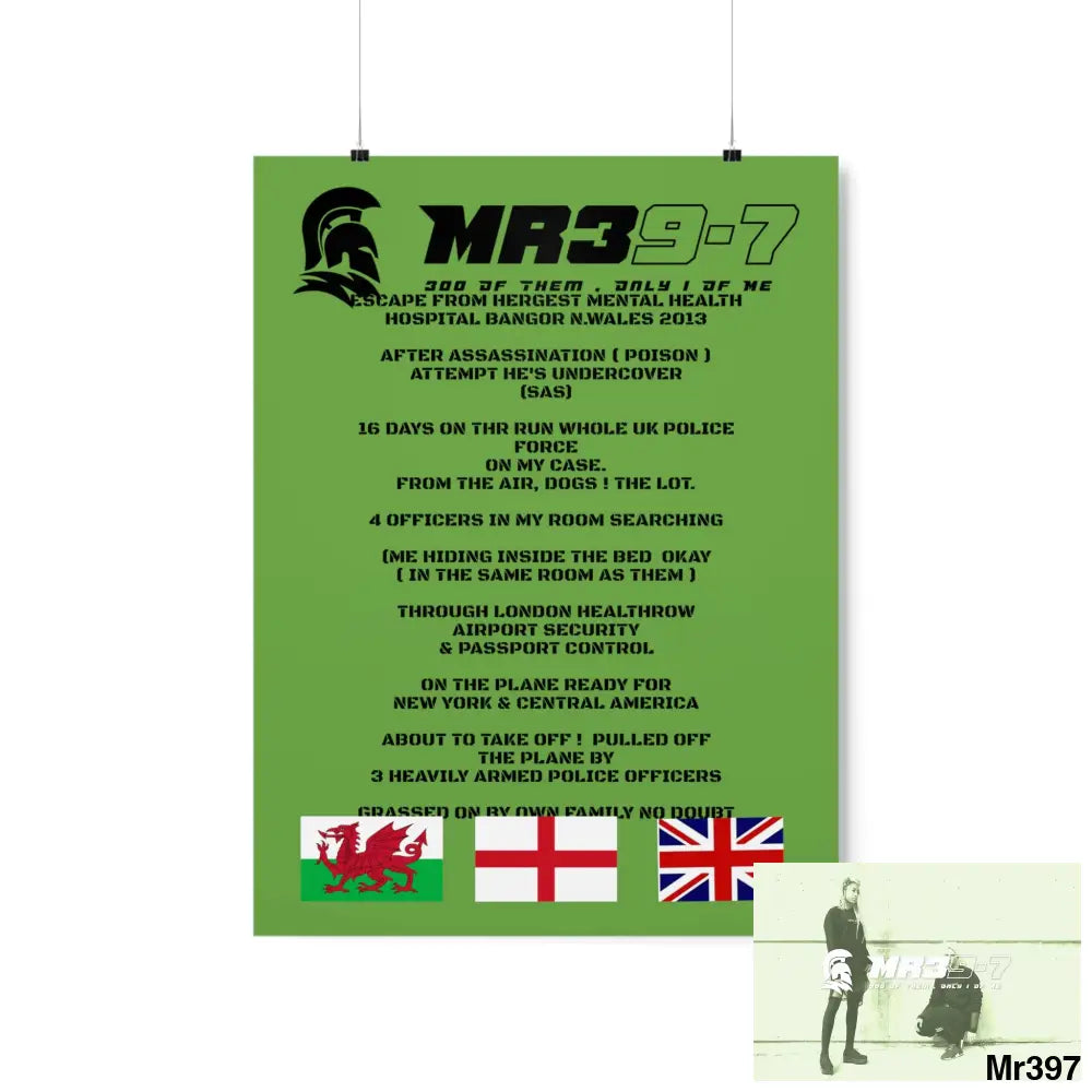 MR39’s Escape from Hergest MH Hospital 2013 Matte Vertical Posters 18″ x 24″ / Matte Poster