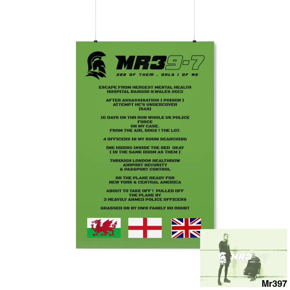 MR39’s Escape from Hergest MH Hospital 2013 Matte Vertical Posters 24″ x 36″ / Matte Poster