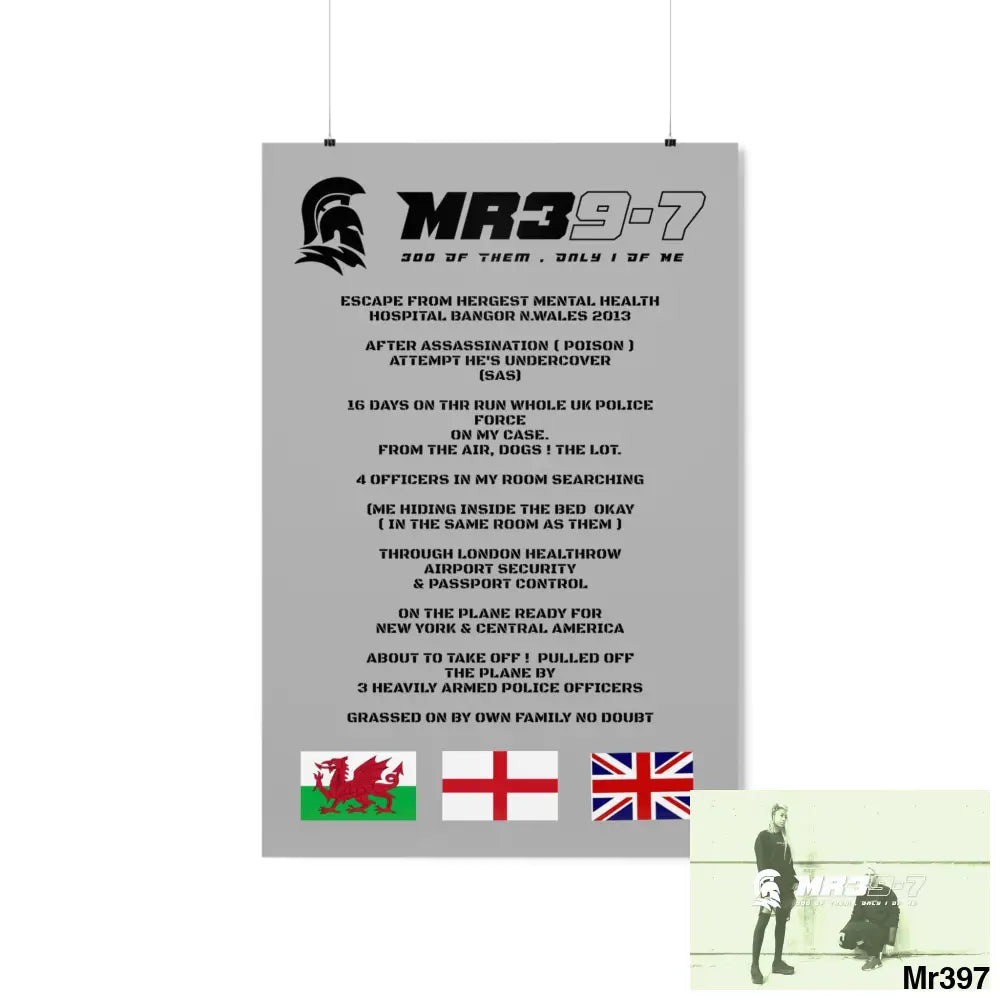 MR39’s Escape from Hergest MH Hospital 2013 Matte Vertical Posters 24″ x 36″ / Matte Poster