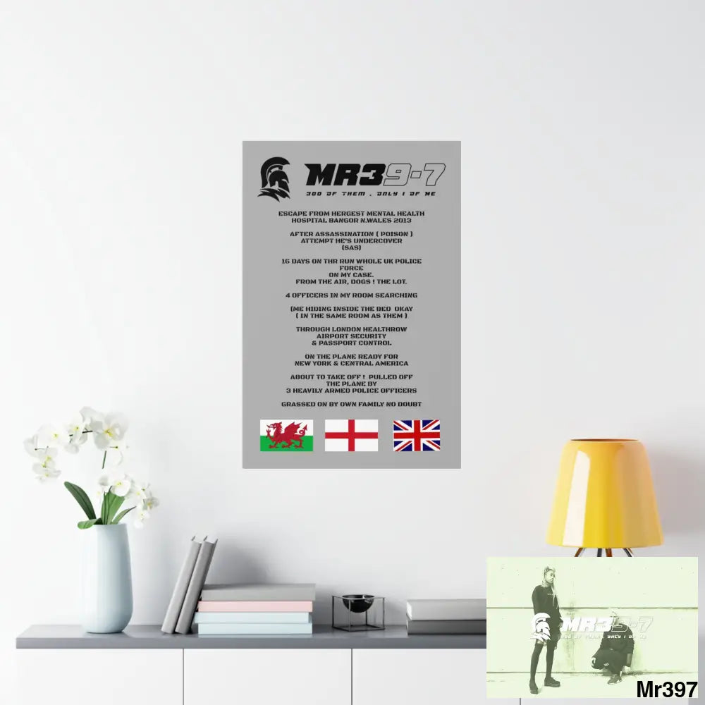 MR39’s Escape from Hergest MH Hospital 2013 Matte Vertical Posters 24″ x 36″ / Matte Poster