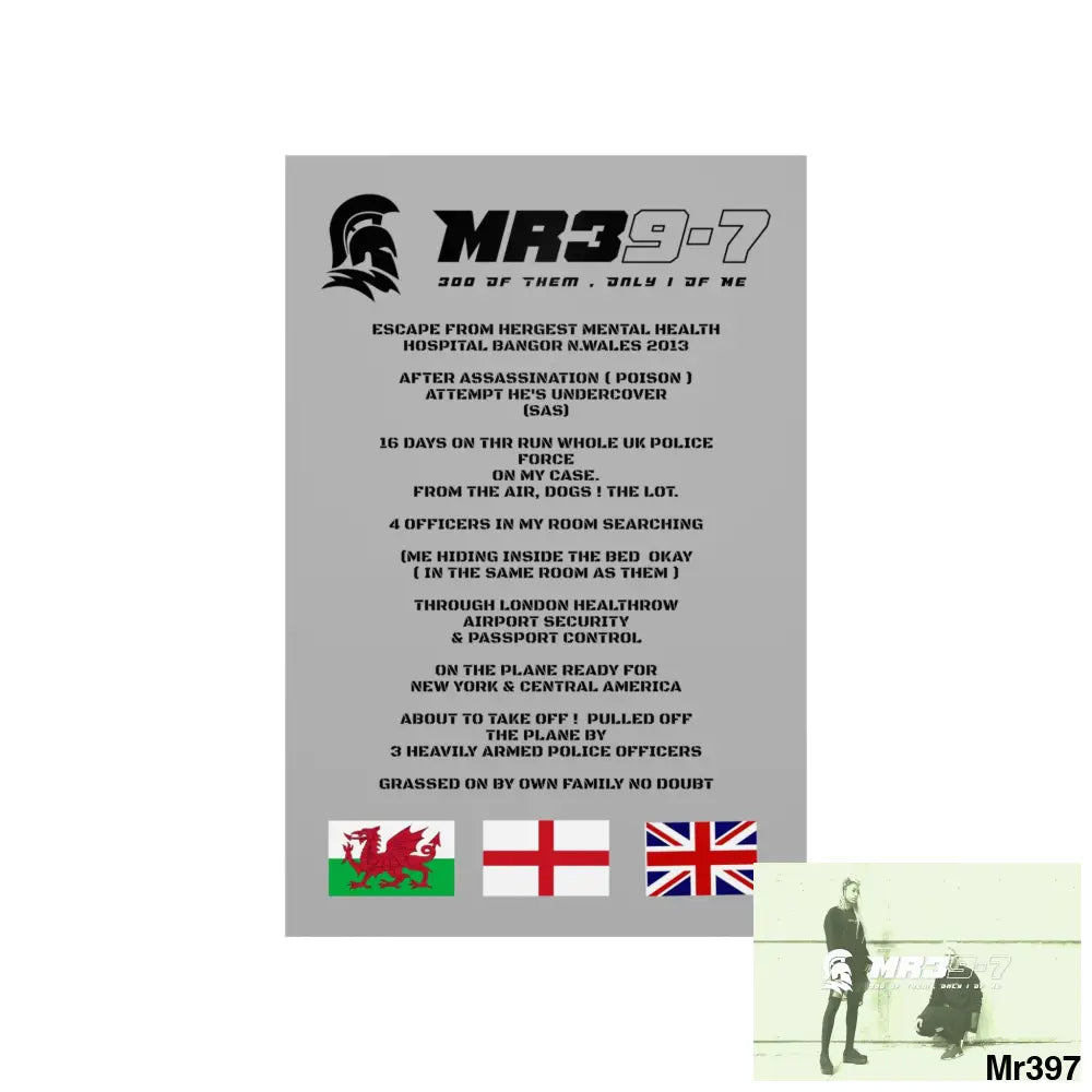 MR39’s Escape from Hergest MH Hospital 2013 Matte Vertical Posters 24″ x 36″ / Matte Poster