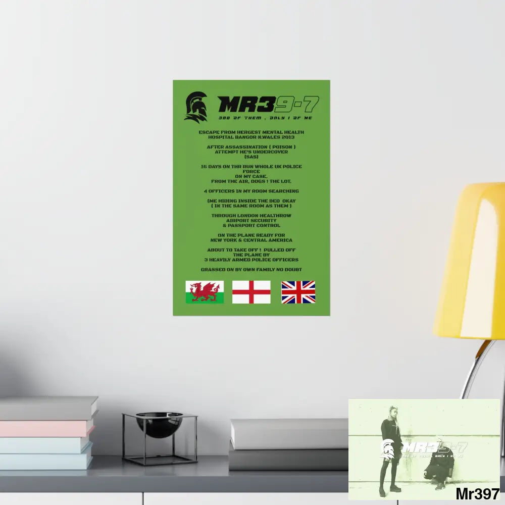 MR39’s Escape from Hergest MH Hospital 2013 Matte Vertical Posters Poster