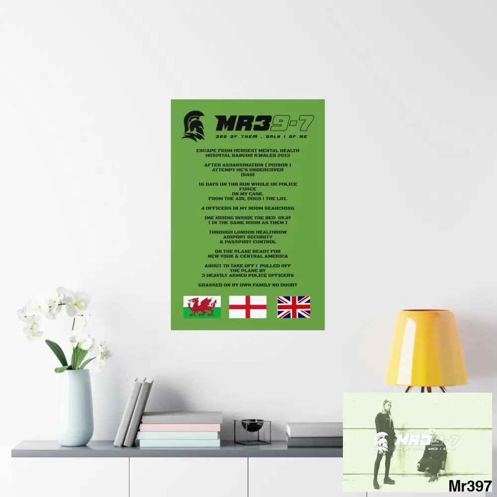 MR39’s Escape from Hergest MH Hospital 2013 Matte Vertical Posters Poster