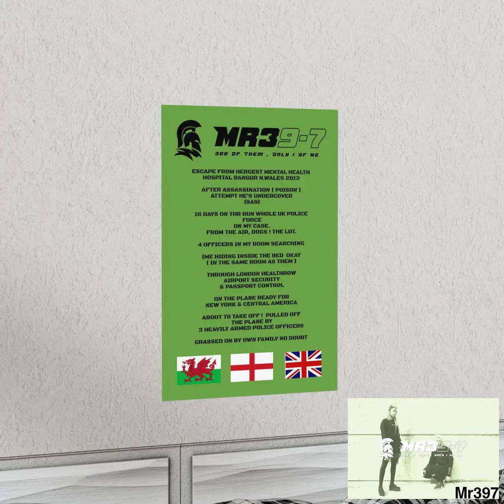 MR39’s Escape from Hergest MH Hospital 2013 Matte Vertical Posters Poster