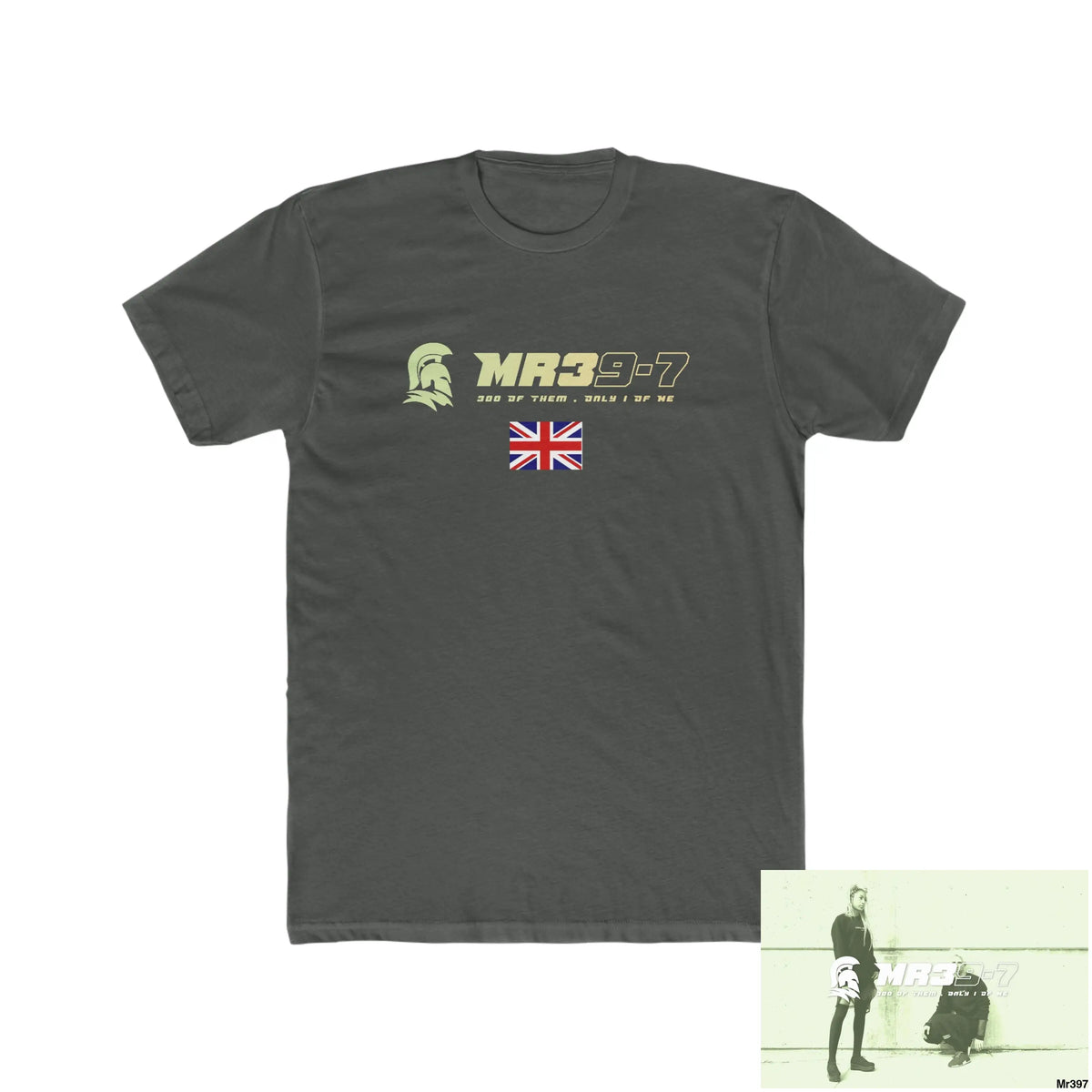 MR39S FUCK COUNTY LINES Men’s Cotton Crew Tee Solid Heavy Metal / XS T-Shirt