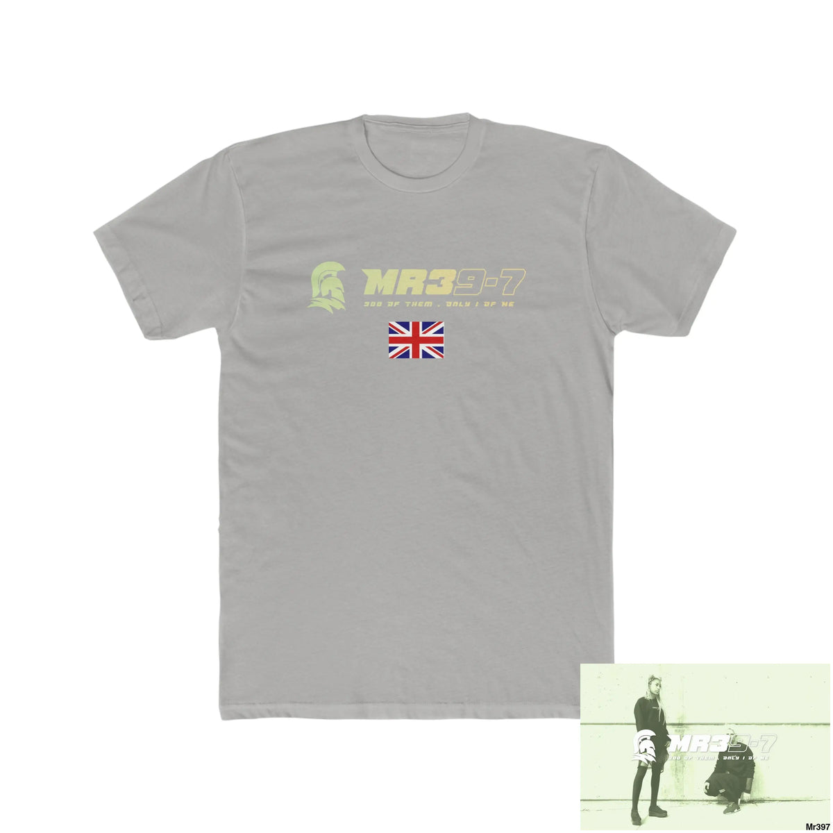 MR39S FUCK COUNTY LINES Men’s Cotton Crew Tee Solid Light Grey / S T-Shirt