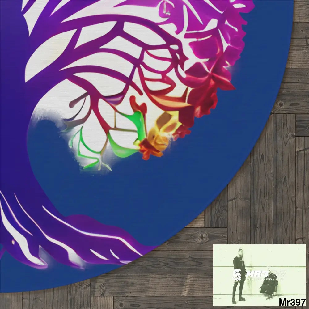 Multi-Coloured Tree of life Round Rug 60’’ × 60’’ Home Decor