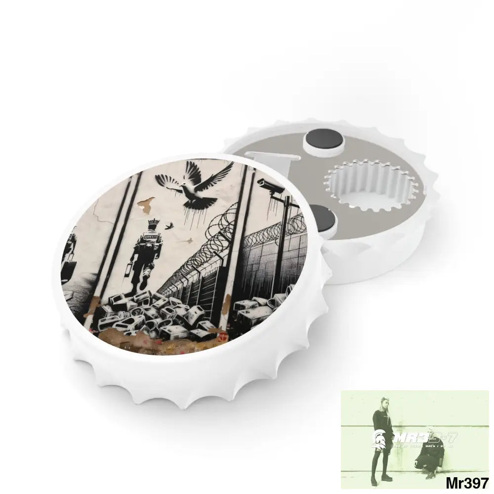 My life My Deaths Their plans failed 2001-2025 Banksy Inspired no 2 Magnetic Bottle Opener One size / White Accessories