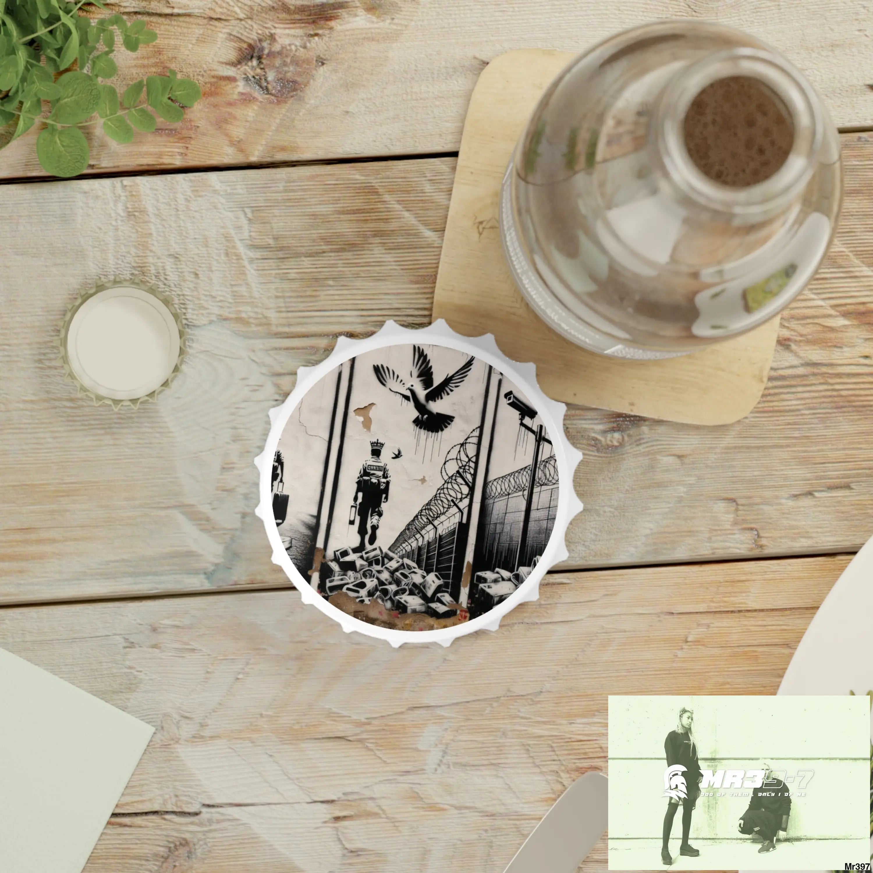 My life My Deaths Their plans failed 2001-2025 Banksy Inspired no 2 Magnetic Bottle Opener One size / White Accessories