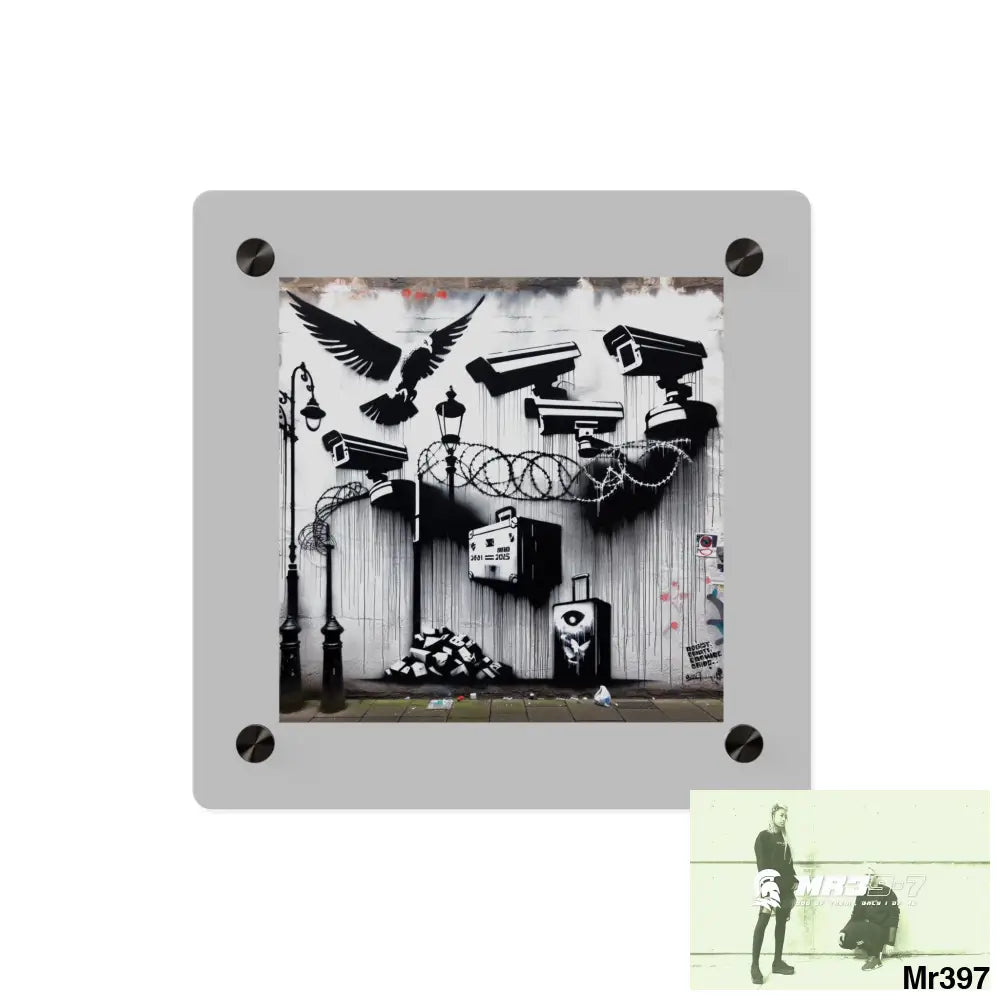 My life my deaths their plans failed 2001 to 2025 Ltd Edition no 10 Acrylic Wall Art Panels 8’’ x 8’’ / 0.25’’ Home