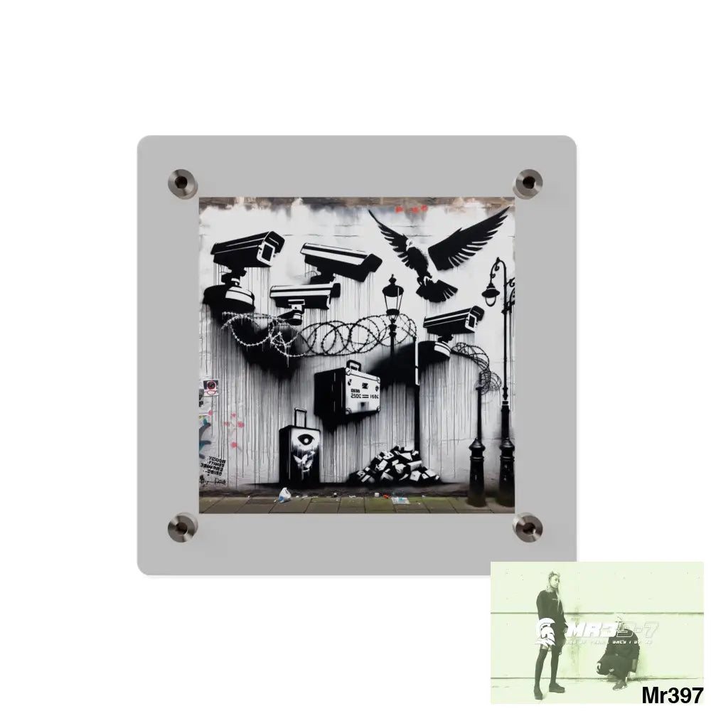 My life my deaths their plans failed 2001 to 2025 Ltd Edition no 10 Acrylic Wall Art Panels 8’’ x 8’’ / 0.25’’ Home