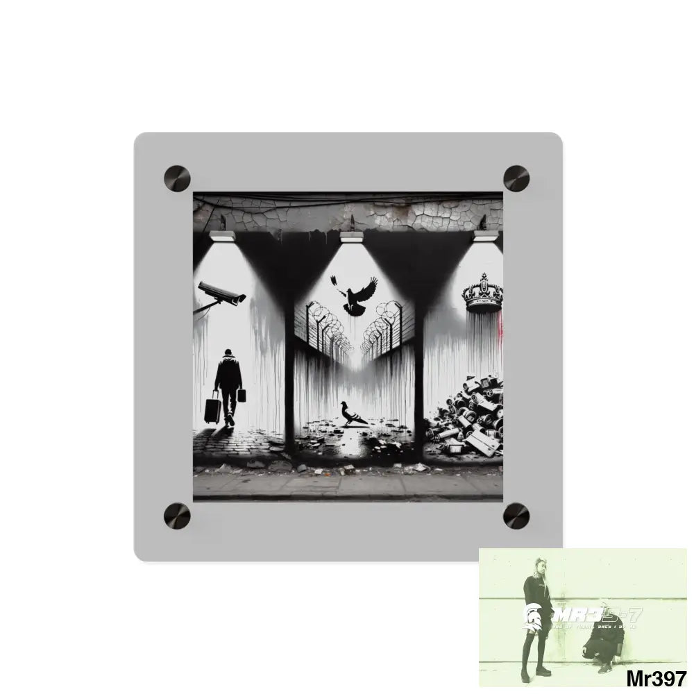 My life my deaths their plans failed 2001 to 2025 Ltd Edition no 15 Acrylic Wall Art Panels 8’’ x 8’’ / 0.25’’ Home