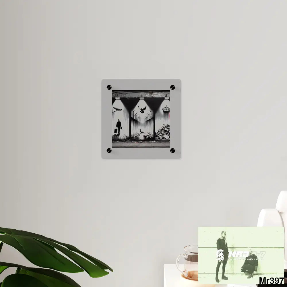 My life my deaths their plans failed 2001 to 2025 Ltd Edition no 15 Acrylic Wall Art Panels 8’’ x 8’’ / 0.25’’ Home