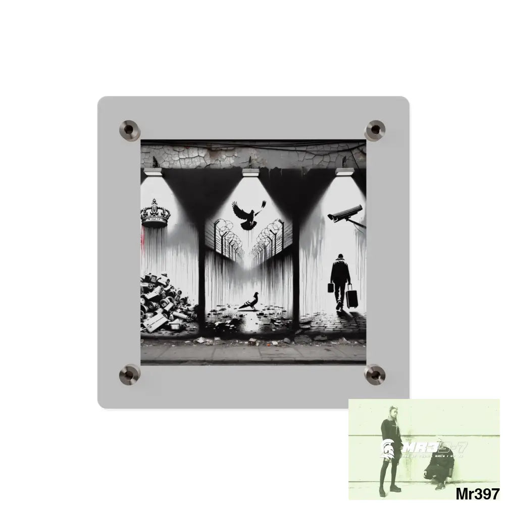 My life my deaths their plans failed 2001 to 2025 Ltd Edition no 15 Acrylic Wall Art Panels 8’’ x 8’’ / 0.25’’ Home