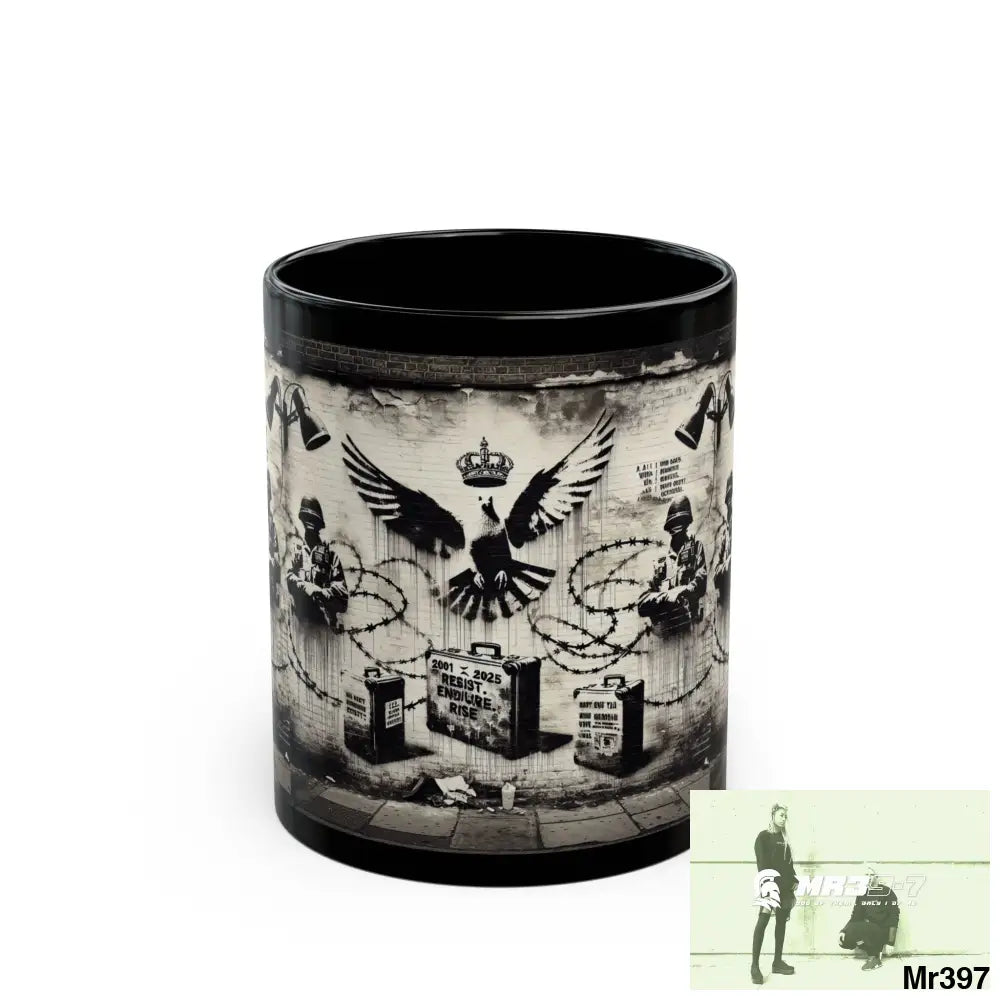 MY LIFE MY DEATHS THEIR PLANS FAILED 2001 TO 2025 LTD EDITION NO 4 11oz Tactical GB / Black Mug 11oz Mug