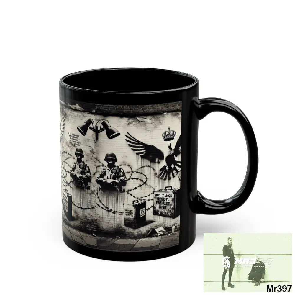 MY LIFE MY DEATHS THEIR PLANS FAILED 2001 TO 2025 LTD EDITION NO 4 11oz Tactical GB / Black Mug 11oz Mug