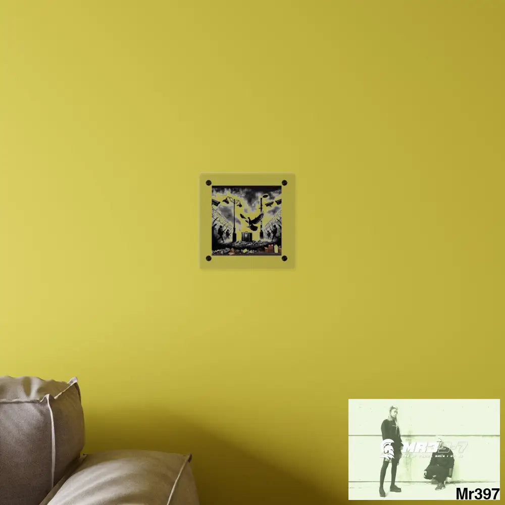 My life my deaths their plans failed 2001 to 2025 Ltd Edition no4 Acrylic Wall Art Panels 8’’ x 8’’ / 0.25’’ Home Decor