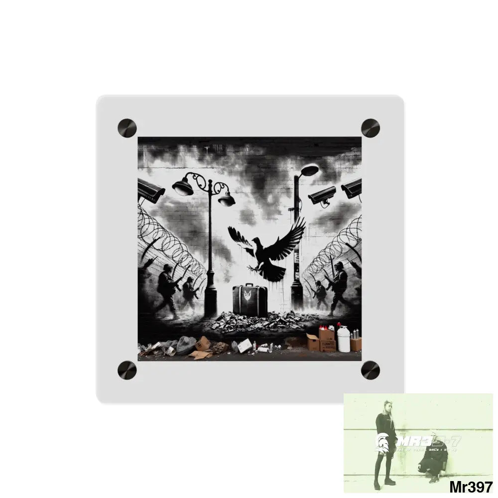 My life my deaths their plans failed 2001 to 2025 Ltd Edition no4 Acrylic Wall Art Panels 8’’ x 8’’ / 0.25’’ Home Decor