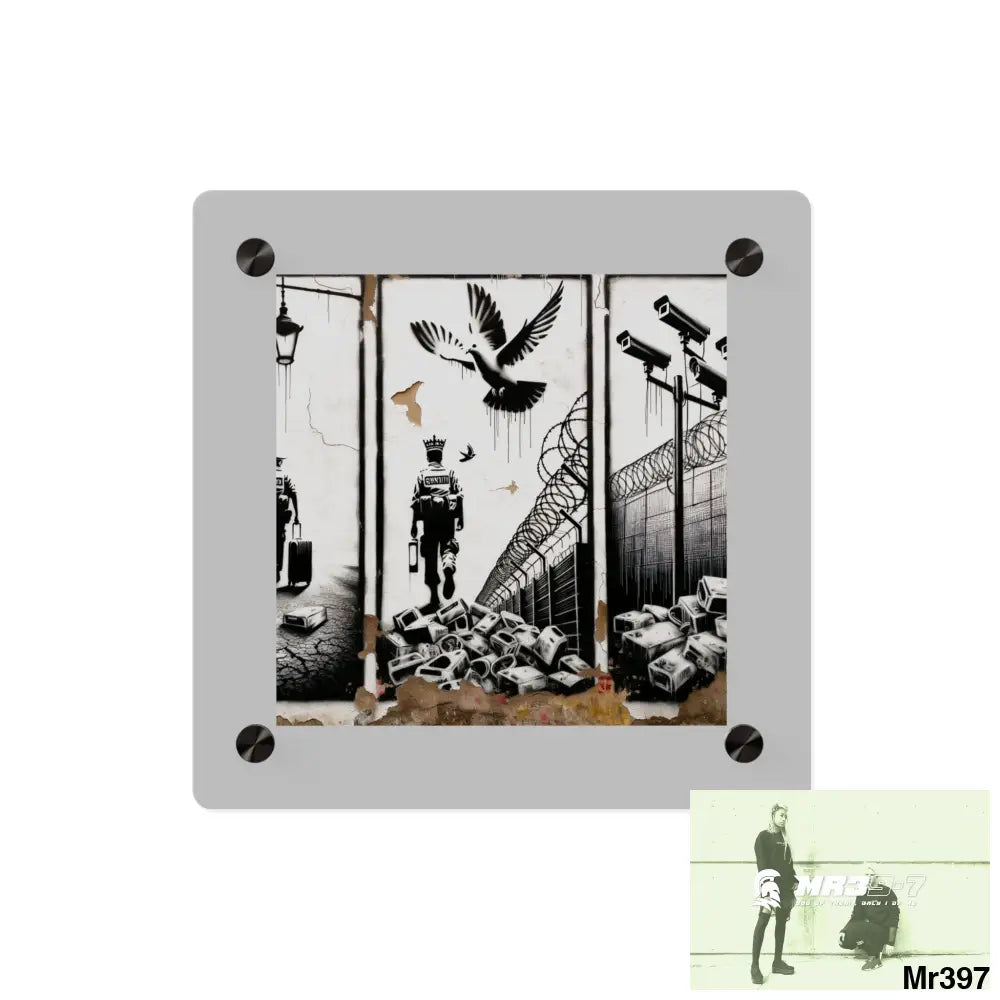 My life my deaths their plans failed 2001 to 2025 Ltd Edition no9 Acrylic Wall Art Panels 8’’ x 8’’ / 0.25’’ Home Decor