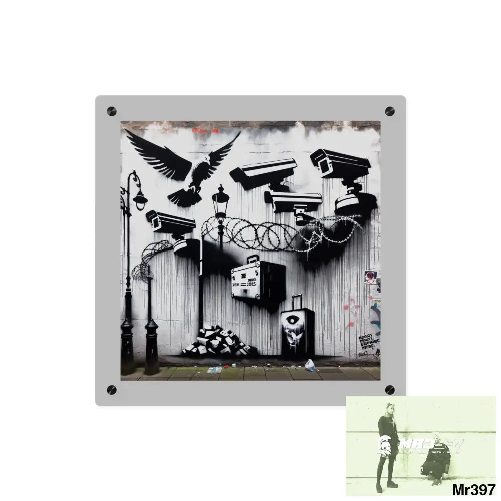 My life my deaths their plans failed 2001 to 2025 no 12 Ltd Edition Acrylic Wall Art Panels 16″ x 16″ / 0.25’’ Home