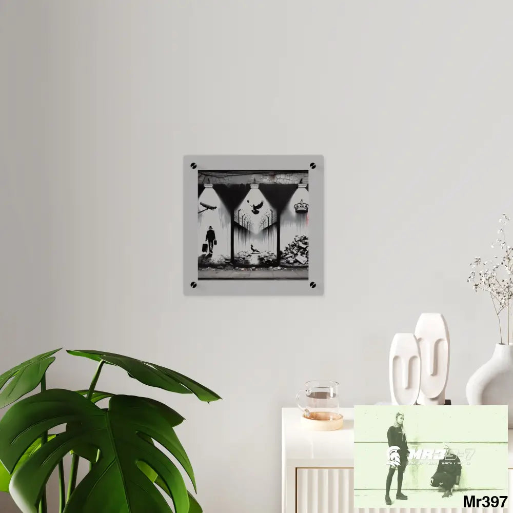 My life my deaths their plans failed 2001 to 2025 no 13 Ltd Edition Acrylic Wall Art Panels 11’’ x 11’’ / 0.25’’ Home