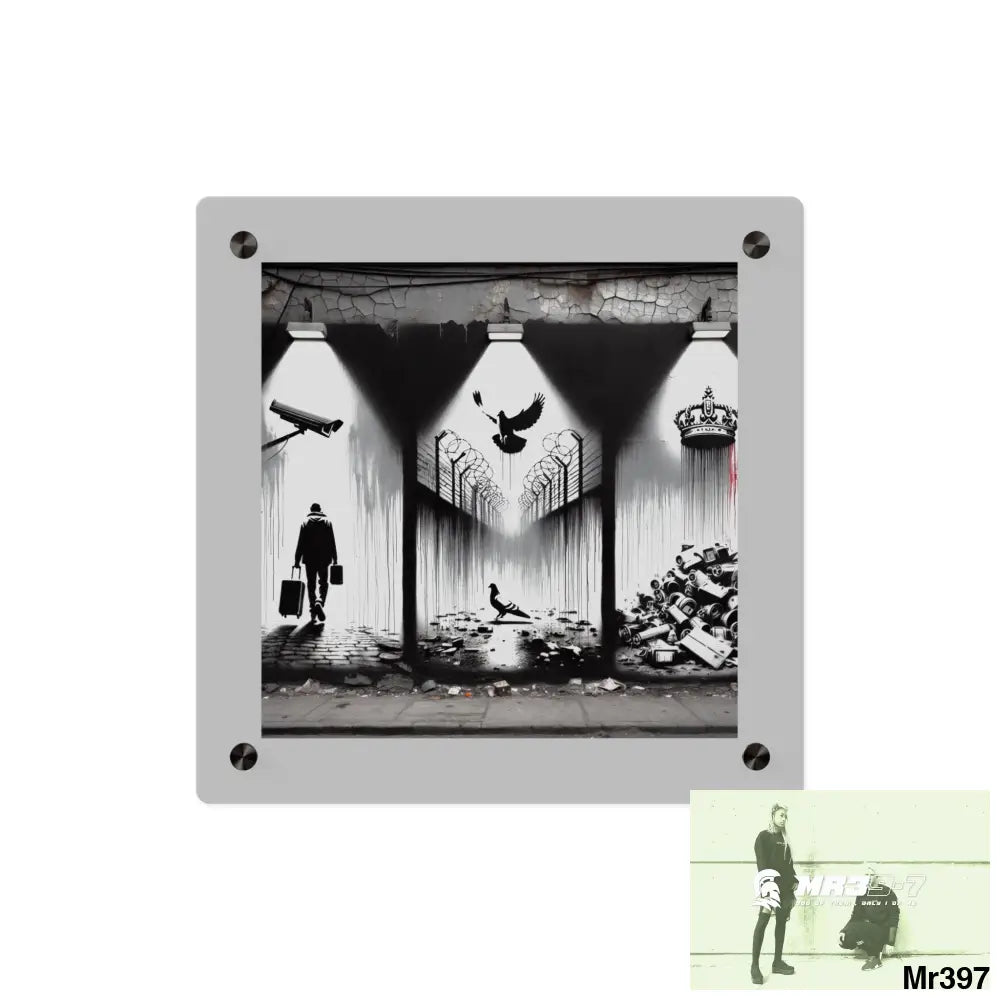 My life my deaths their plans failed 2001 to 2025 no 13 Ltd Edition Acrylic Wall Art Panels 11’’ x 11’’ / 0.25’’ Home