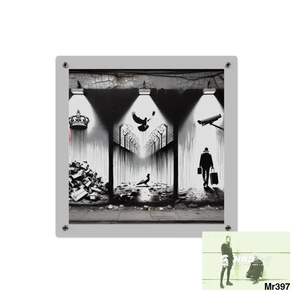 My life my deaths their plans failed 2001 to 2025 no 14 Ltd Edition Acrylic Wall Art Panels 16″ x 16″ / 0.25’’ Home