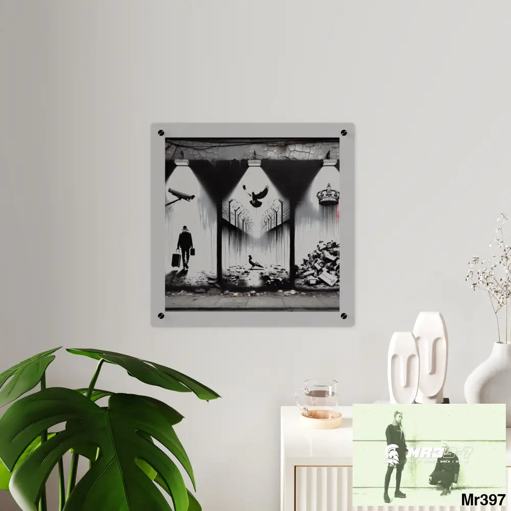 My life my deaths their plans failed 2001 to 2025 no 14 Ltd Edition Acrylic Wall Art Panels 16″ x 16″ / 0.25’’ Home