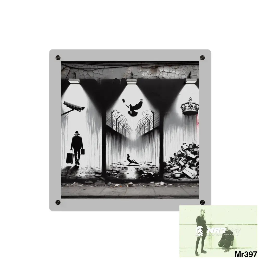 My life my deaths their plans failed 2001 to 2025 no 14 Ltd Edition Acrylic Wall Art Panels 16″ x 16″ / 0.25’’ Home