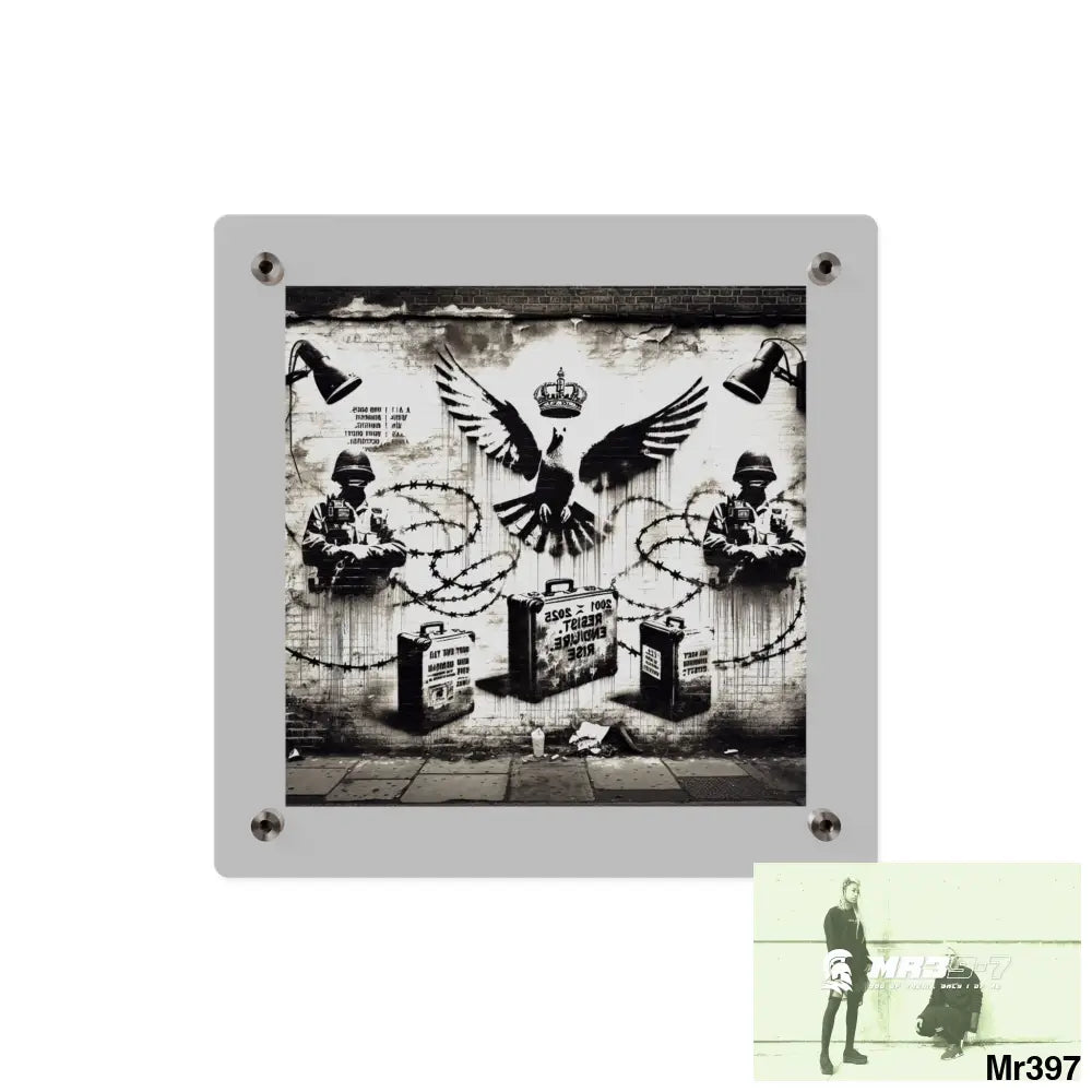 My life my deaths their plans failed 2001 to 2025 no 16 Ltd Edition Acrylic Wall Art Panels 11’’ x 11’’ / 0.25’’ Home