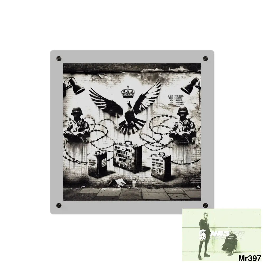 My life my deaths their plans failed 2001 to 2025 no 17 Ltd Edition Acrylic Wall Art Panels 16″ x 16″ / 0.25’’ Home